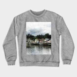 Essex CT - Boats On A Cloudy Day Crewneck Sweatshirt